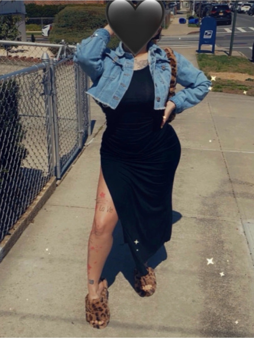 Black Ruched High-Slit Maxi Dress